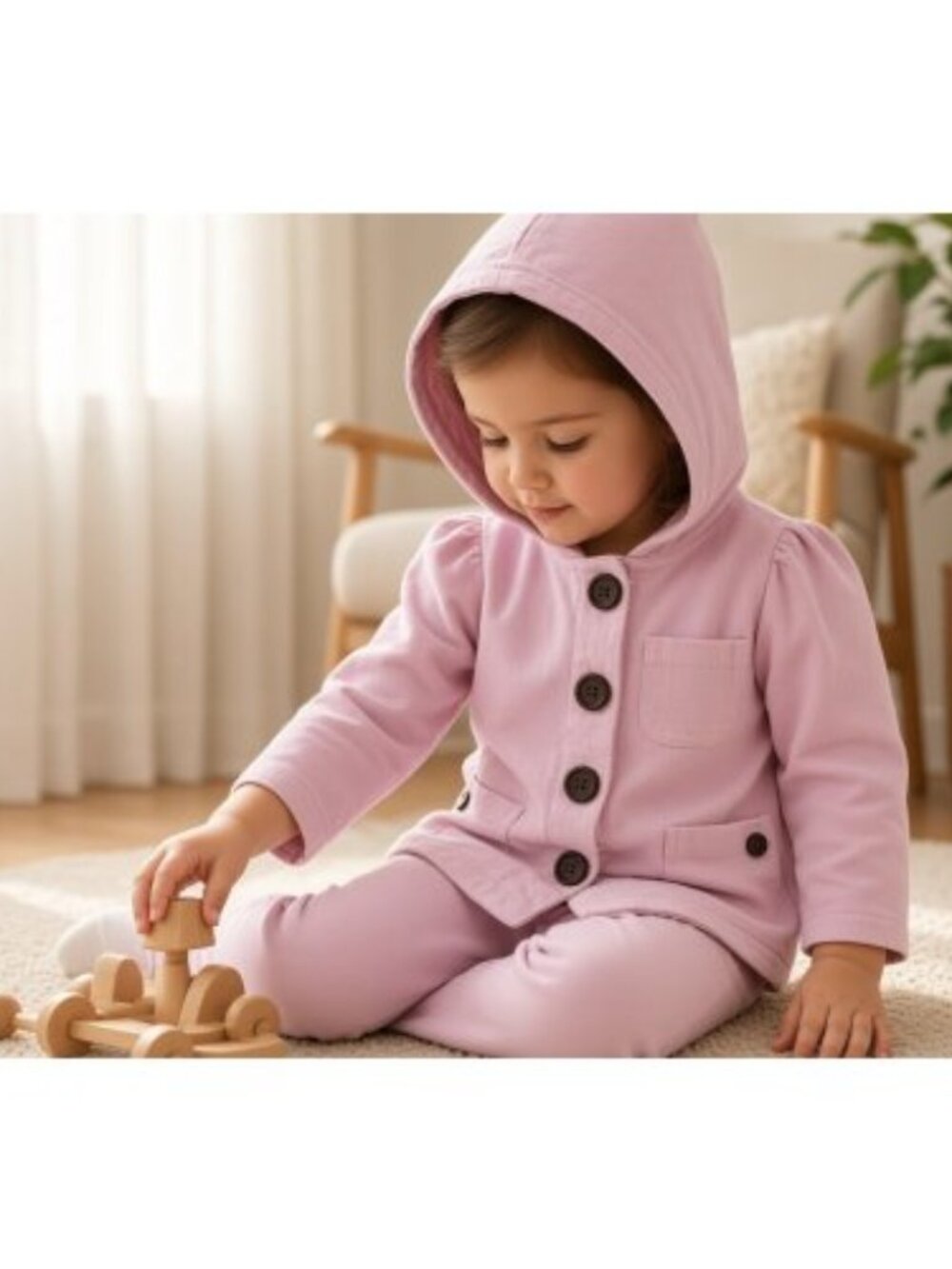 CALVIN KLEIN Pink Hooded Jacket and Pants Set Girls Size 3T